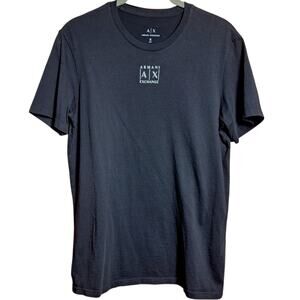 Armani Exchange Pima Cotton logo spellout essential graphic print tee size small